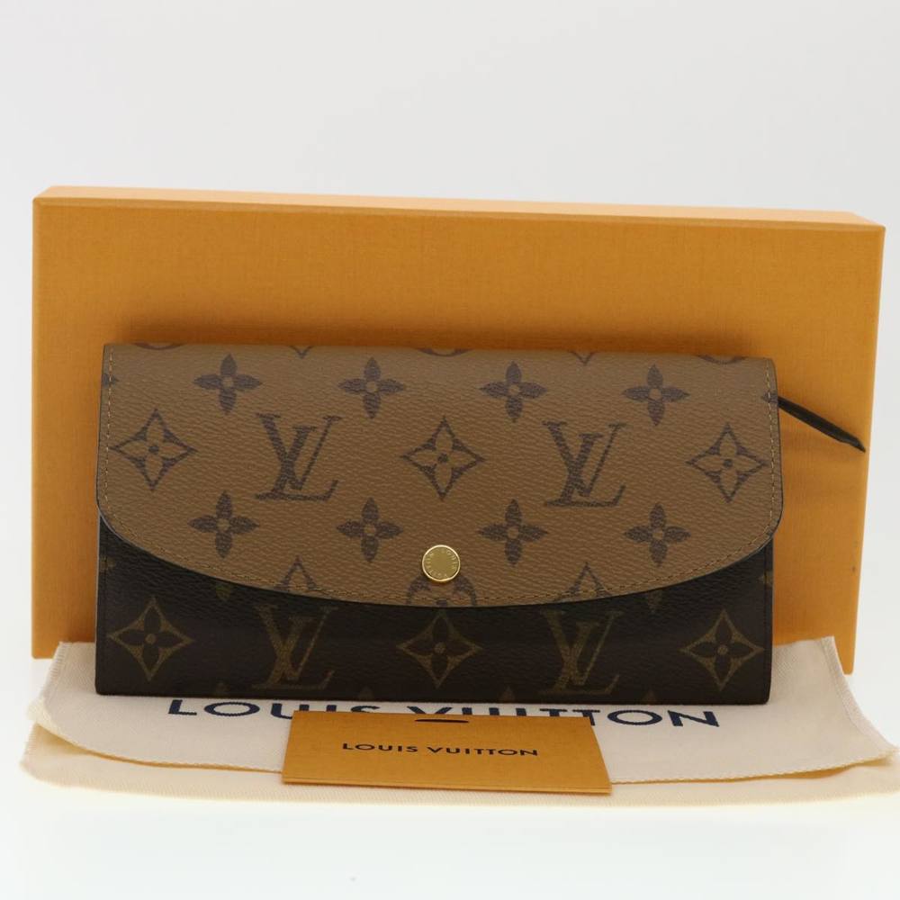 LOUIS VUITTON Monogram Reverse Portefeuille Emily Long Wallet M82157 Auth 40459A - Picture 12 of 16